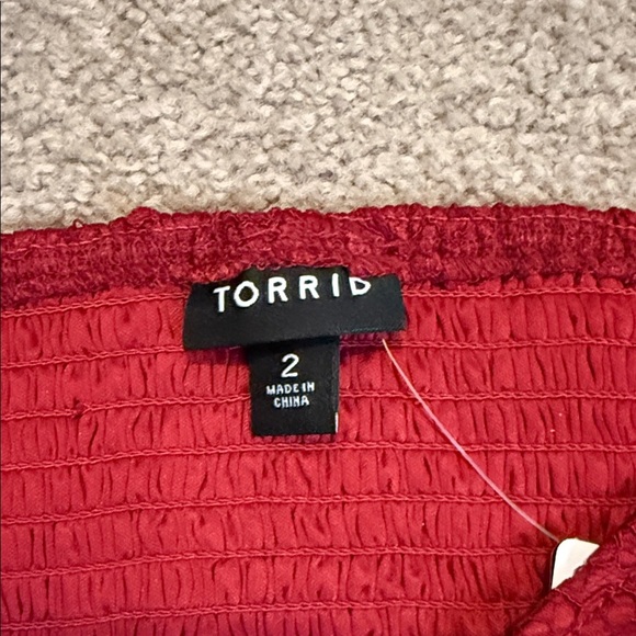 Torrid Red Lace Blouse - Picture 4 of 8